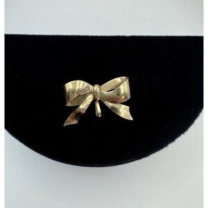 Gold Filled 12K  Bow Ribbon 3D CA Carl Art Signed Vintage Pin/Brooch